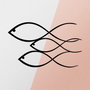 Wallity Fish Accesorio Decorativo de Pared Negro